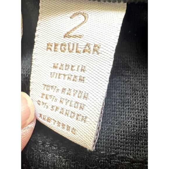 Chico's Black Pull On Woman's Trousers Size 2 minimal stretch office - Picture 3 of 16